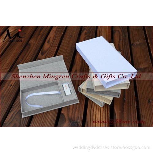Professional Custom Magnet wedding usb gift box with photo box dividers